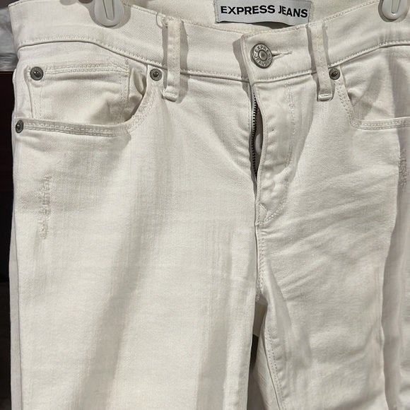Express Ripped White Jeans - Picture 2 of 2